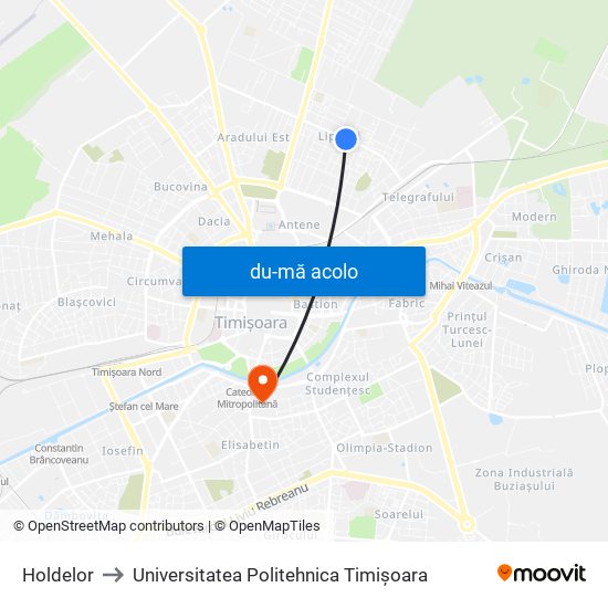 Harta de Holdelor către Universitatea Politehnica Timișoara