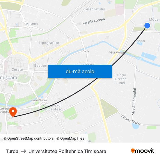 Harta de Turda către Universitatea Politehnica Timișoara