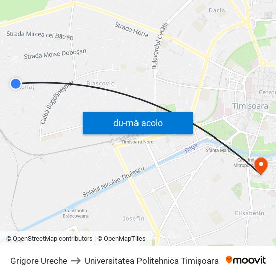Harta de Grigore Ureche către Universitatea Politehnica Timișoara