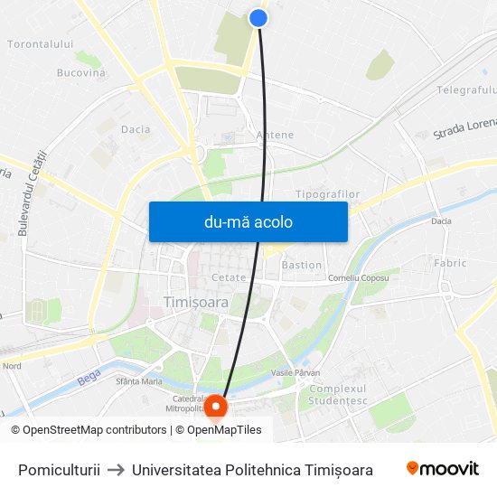 Harta de Pomiculturii către Universitatea Politehnica Timișoara