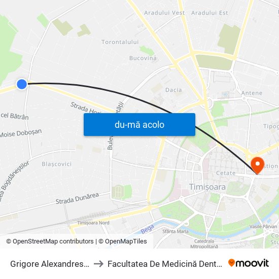 Harta de Grigore Alexandrescu către Facultatea De Medicină Dentară