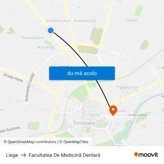 Harta de Liege către Facultatea De Medicină Dentară