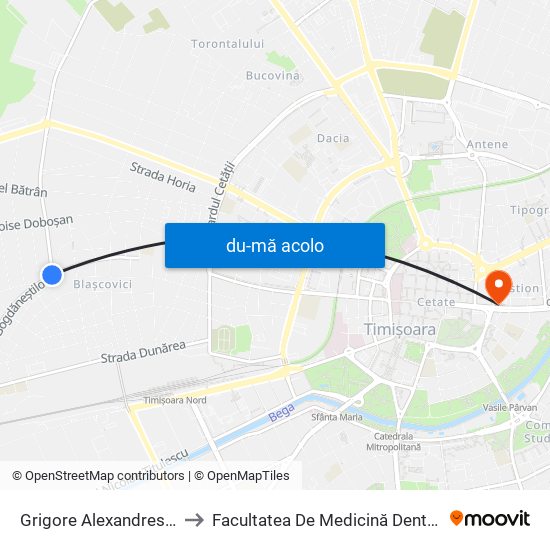 Harta de Grigore Alexandrescu către Facultatea De Medicină Dentară