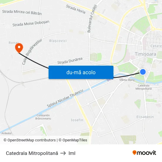 Harta de Catedrala Mitropolitană către Iml