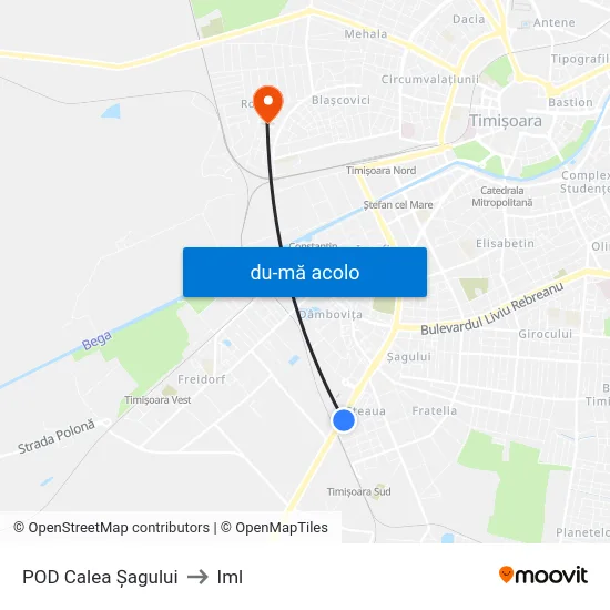 Harta de POD Calea Șagului către Iml