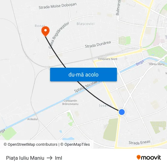 Harta de Piața Iuliu Maniu către Iml