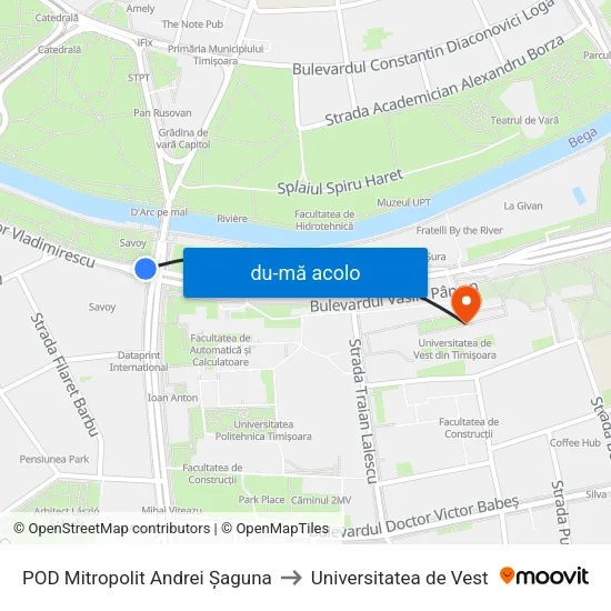 Harta de POD Mitropolit Andrei Șaguna către Universitatea de Vest
