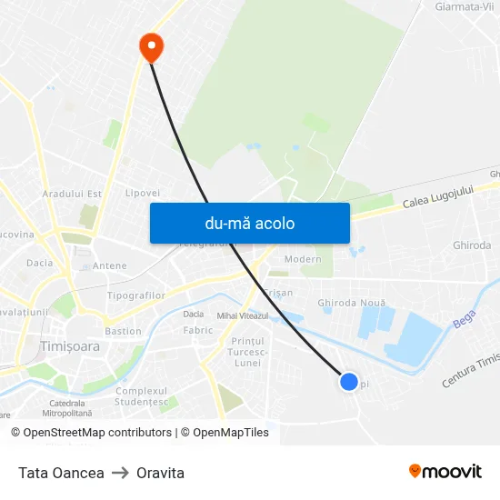 Harta de Tata Oancea către Oravita