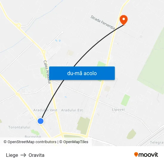 Harta de Liege către Oravita