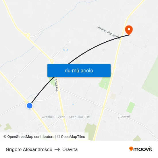 Harta de Grigore Alexandrescu către Oravita