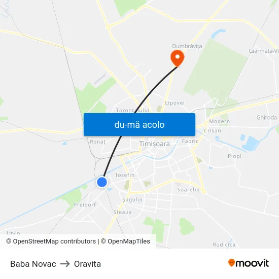 Harta de Baba Novac către Oravita