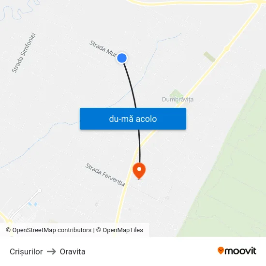 Harta de Crișurilor către Oravita