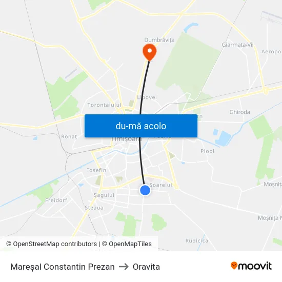 Harta de Mareșal Constantin Prezan către Oravita