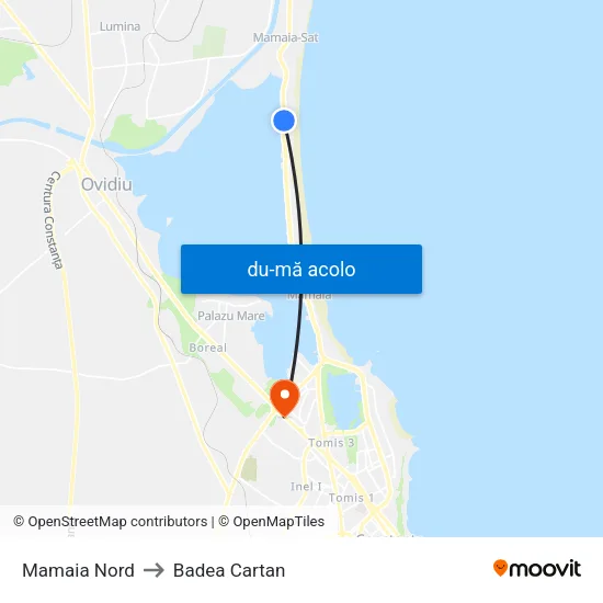 Harta de Mamaia Nord către Badea Cartan