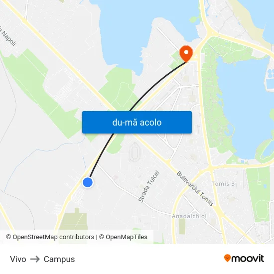 Harta de Vivo către Campus