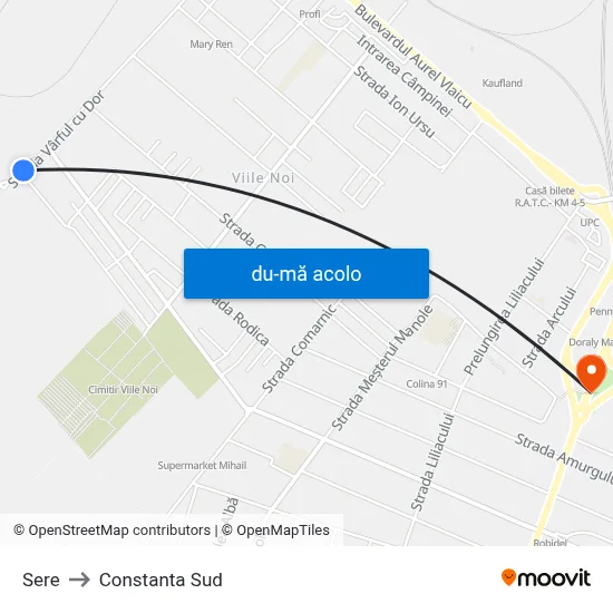 Harta de Sere către Constanta Sud