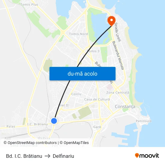 Harta de Bd. I.C. Brătianu către Delfinariu
