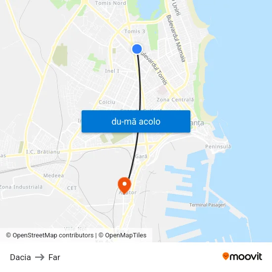 Harta de Dacia către Far