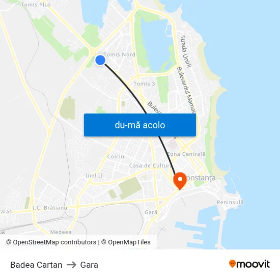 Harta de Badea Cartan către Gara