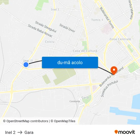 Harta de Inel 2 către Gara