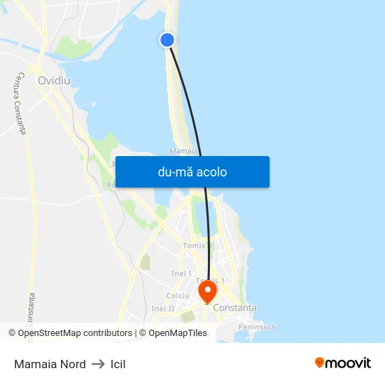 Harta de Mamaia Nord către Icil