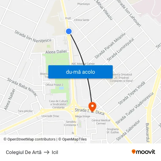 Harta de Colegiul De Artă către Icil