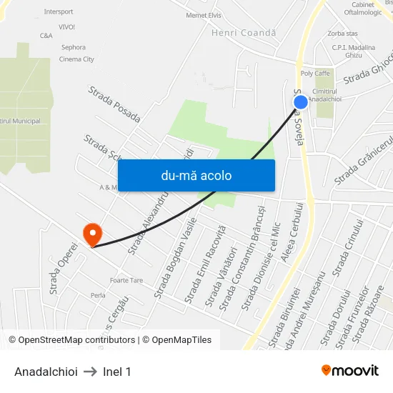 Harta de Anadalchioi către Inel 1