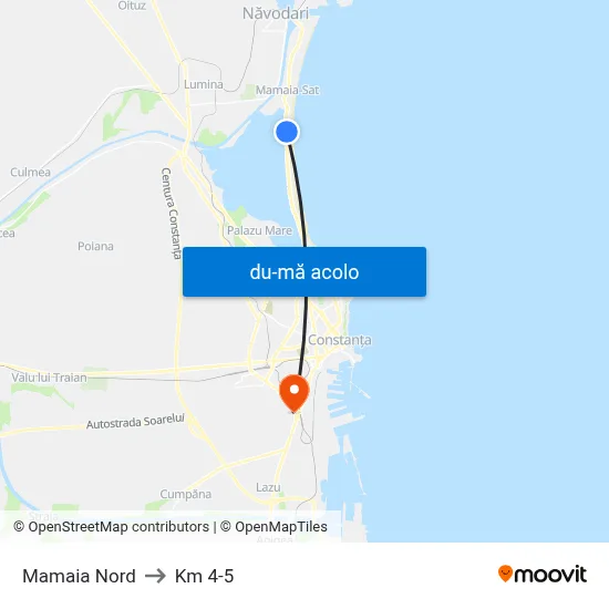 Harta de Mamaia Nord către Km 4-5