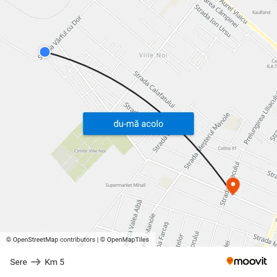 Harta de Sere către Km 5