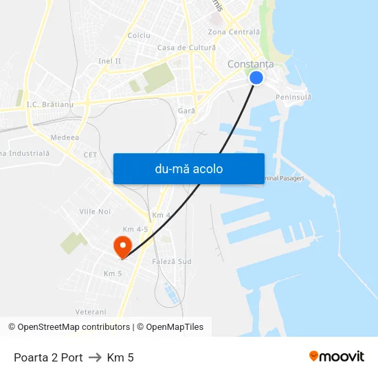 Harta de Poarta 2 Port către Km 5