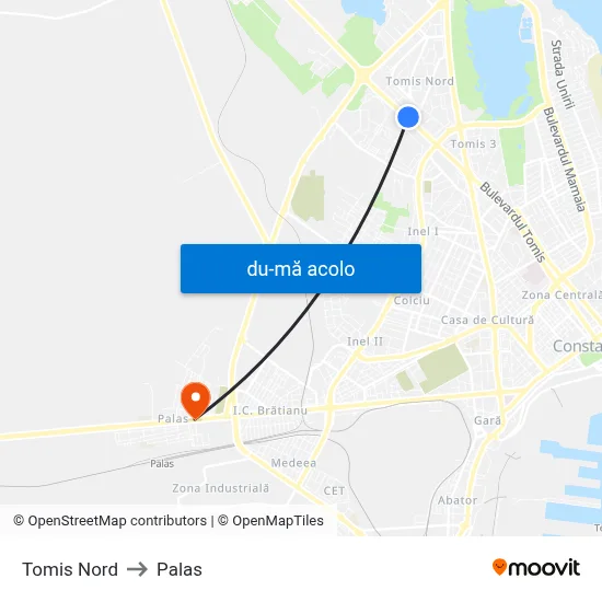 Harta de Tomis Nord către Palas