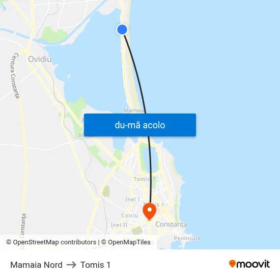 Harta de Mamaia Nord către Tomis 1