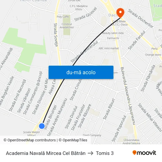 Harta de Academia Navală Mircea Cel Bătrân către Tomis 3