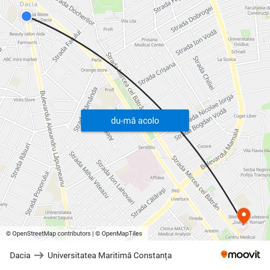 Harta de Dacia către Universitatea Maritimă Constanța