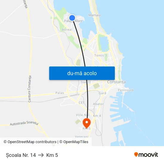 Harta de Școala Nr. 14 către Km 5