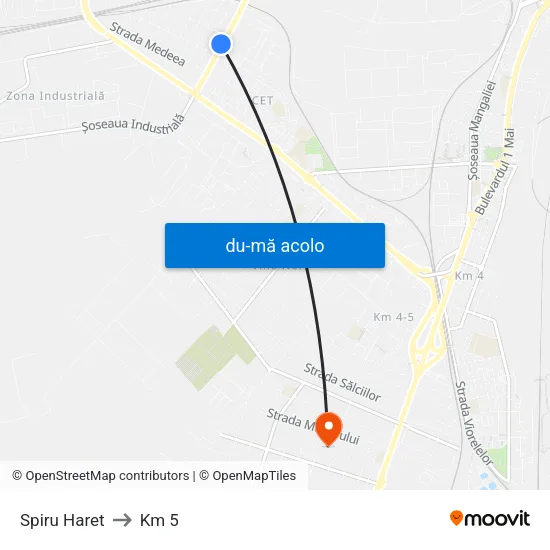 Harta de Spiru Haret către Km 5