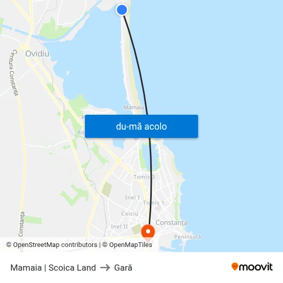 Harta de Mamaia | Scoica Land către Gară