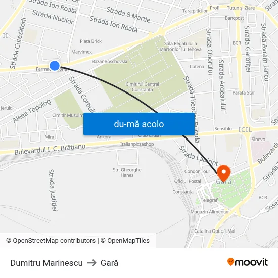 Harta de Dumitru Marinescu către Gară