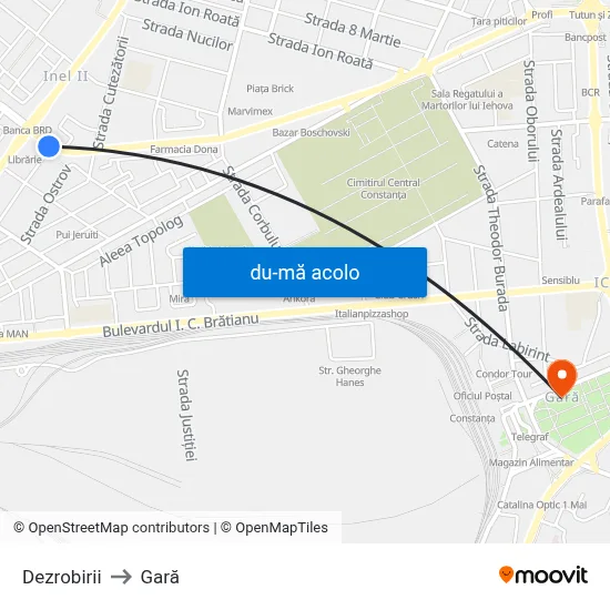 Harta de Dezrobirii către Gară