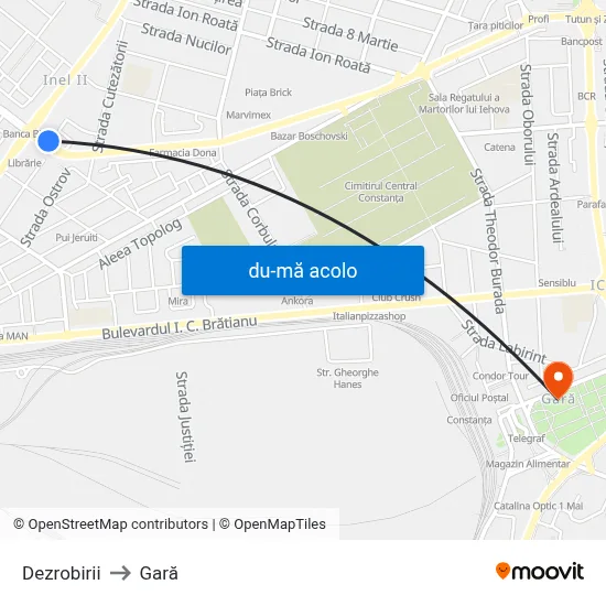 Harta de Dezrobirii către Gară