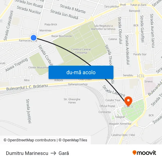 Harta de Dumitru Marinescu către Gară