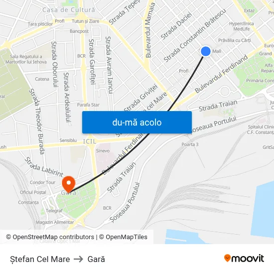 Harta de Ștefan Cel Mare către Gară