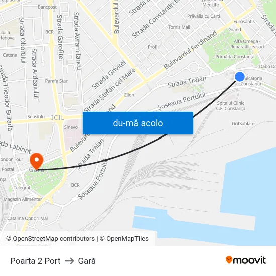 Harta de Poarta 2 Port către Gară