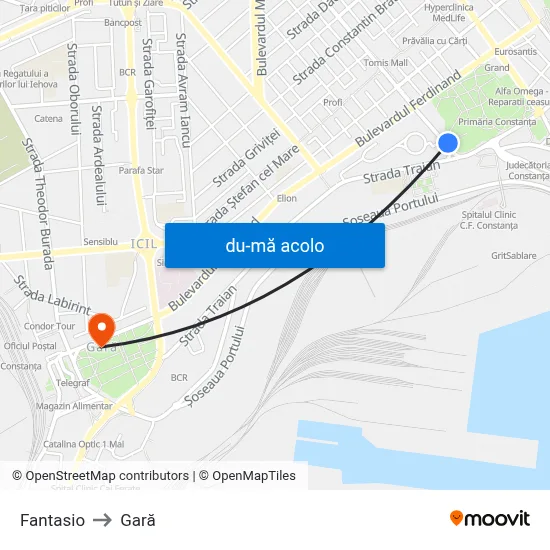 Harta de Fantasio către Gară