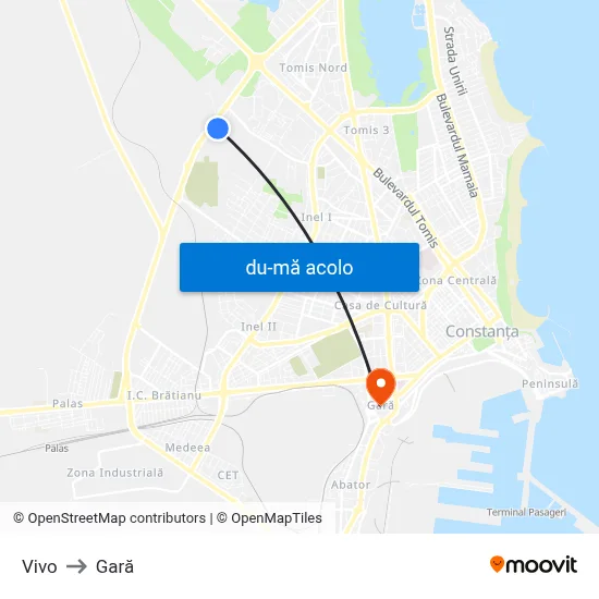 Harta de Vivo către Gară