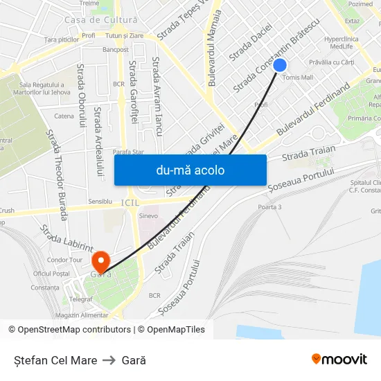 Harta de Ștefan Cel Mare către Gară