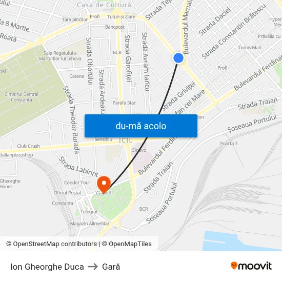 Harta de Ion Gheorghe Duca către Gară