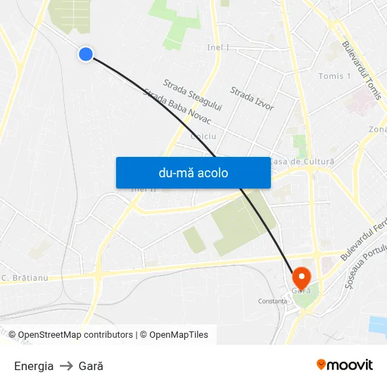 Harta de Energia către Gară