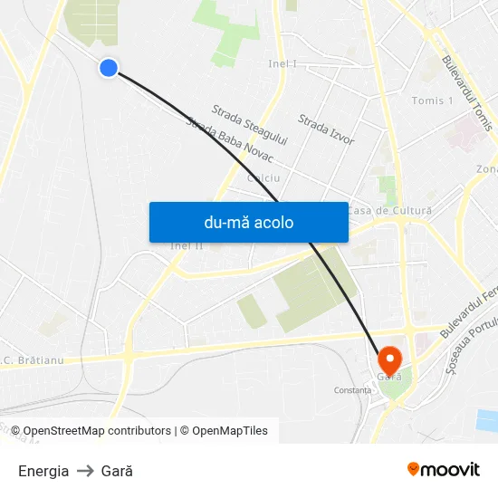 Harta de Energia către Gară