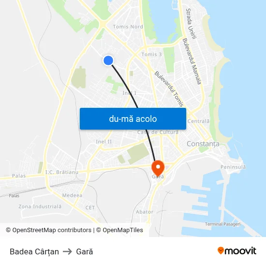 Harta de Badea Cârțan către Gară